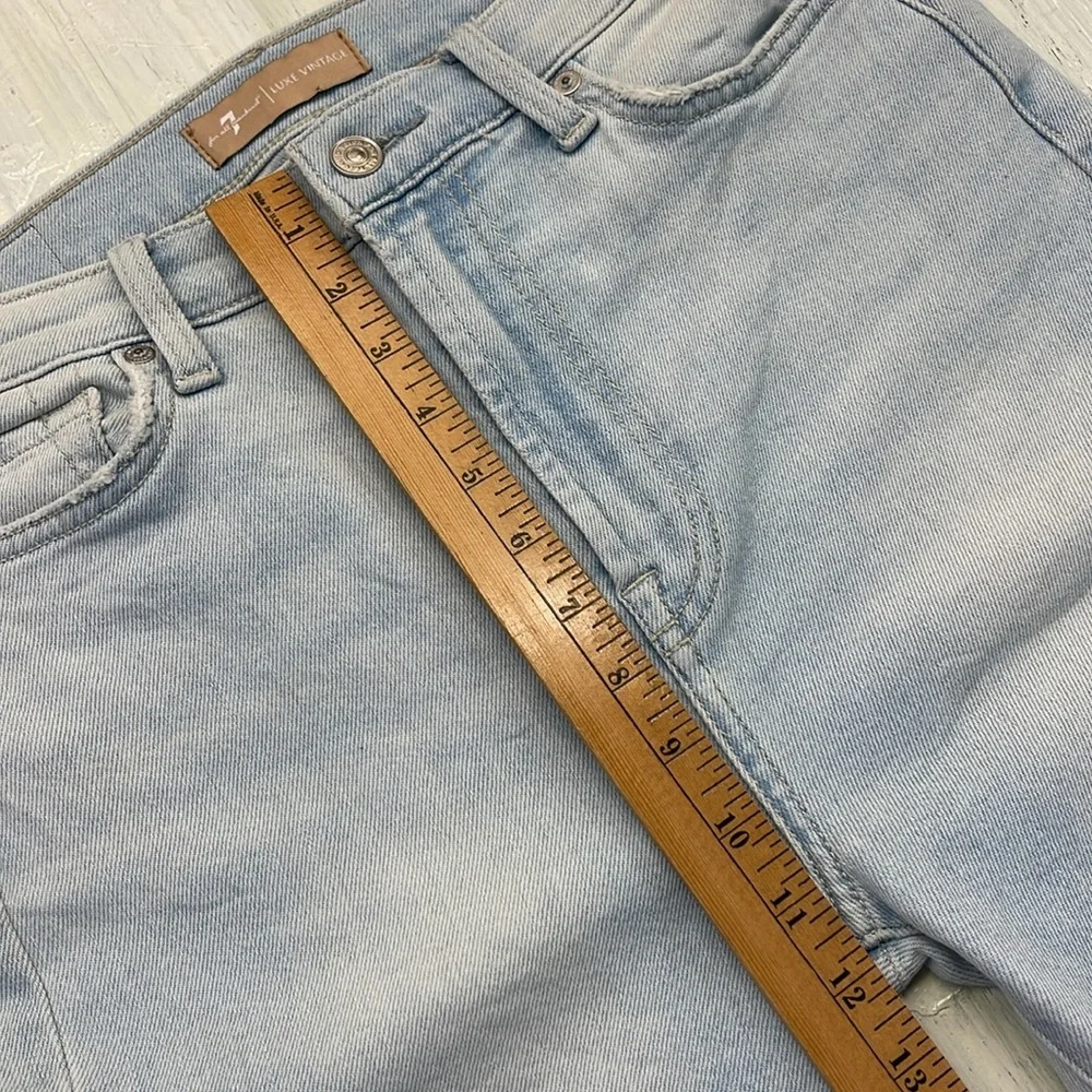 7 For All Mankind Luxe Vintage High Waist Slim Kick Sz 29